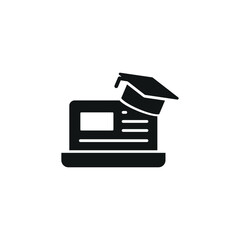 Online education icon. Simple online education icon for social media, app and web design. Vector illustration.