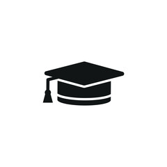 Graduation cap icon. Simple graduation cap icon for social media, app and web design. Vector illustration.
