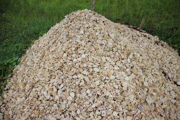 Stone Texture Project To Repair Damaged Roads in Village © Mamang Kalem
