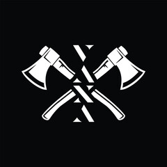Viking Bearded Axes Logo