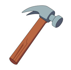 Cartoon Iron Hammer Digital Vectors Illustration 