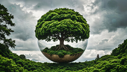 Le globe terrestre en &eacute;quilibre parfait