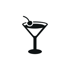 Martini glass icon. Simple martini glass icon for social media, app and web design. Vector illustration.