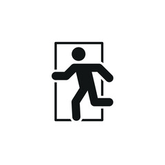 Emergency Exit icon. Simple Emergency Exit icon for social media, app and web design. Vector illustration.