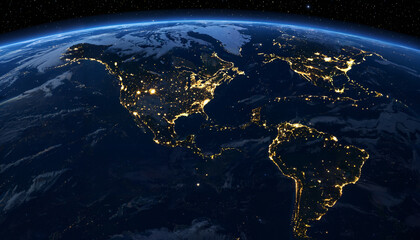 Le monde nocturne vu depuis l'espace