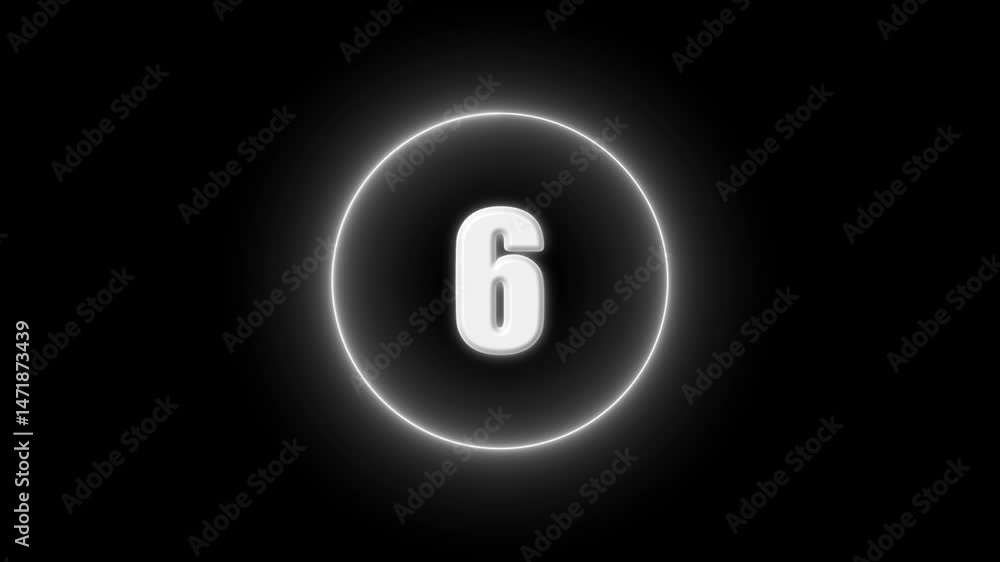 Poster pie chart animated video with 6 percent element statistics business and finance theme visual data re