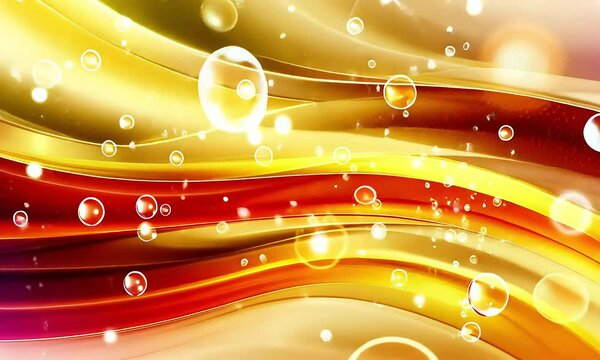 Abstract background design with gold and red waves
