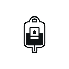 Blood transfusion icon. Simple blood transfusion icon for social media, app and web design. Vector illustration.