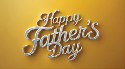 Vector art text design father's day lettering intertwined with happy father's day as a vintage celebration card concept