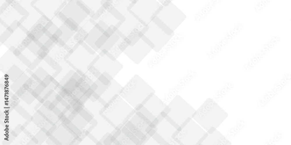 Poster abstract white and gray geometric square pattern design of technology background with shadow. square