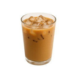 cappuccino with ice cream isolated on transparent or white background png