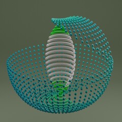 3D geometrische Objekte,gerendert.