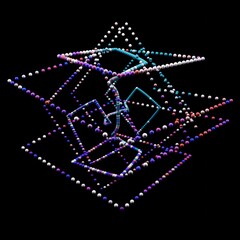 3D geometrische Objekte,gerendert.