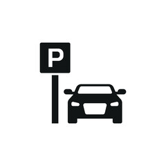 Parking icon. Simple parking icon for social media, app and web design. Vector illustration.