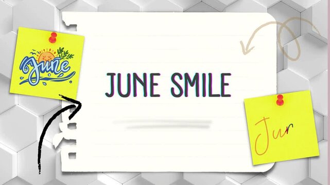 June Smile text animated video for promotion Background Ads