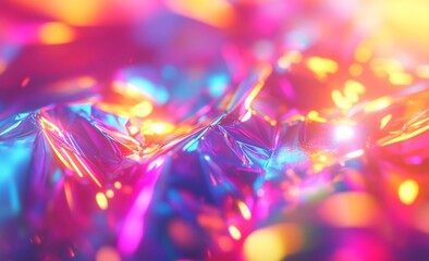 Abstract vibrant holographic foil