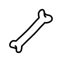 Bone doodle icon in hand drawn style isolated on transparent background