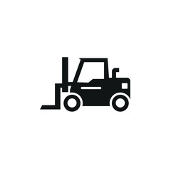 Forklift icon. Simple forklift icon for social media, app and web design. Vector illustration.