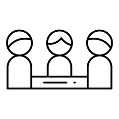 Meeting line icon