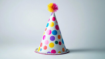 Festive Party Hat  Colorful Dots  Celebration  Birthday  Fun  Cone Shaped   Rainbow  Holid