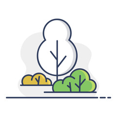 Deciduous trees and shrubs, bushes, grove, forest