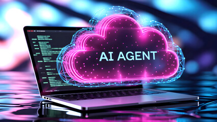 AI Cloud Collaboration, Holographic Agent for Autonomous Digital Work. The Future of Work, Human-AI Synergy. holographic workforce, autonomous digital agent