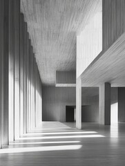Modern concrete hall