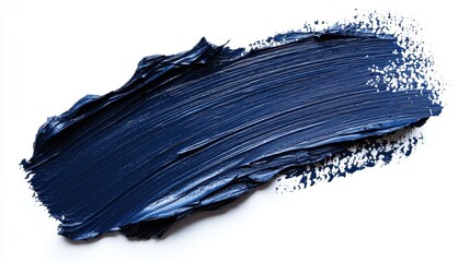 Bold blue brushstroke on white background texture