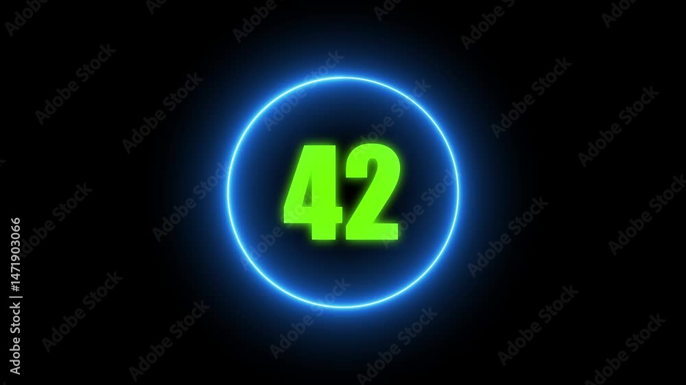 Aufkleber red pie diagram rising to 1 to 42 in motion graphics style, including alpha matte visual data repres