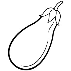 Eggplant out line vector