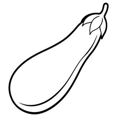 Eggplant out line vector