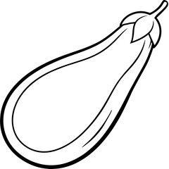 Eggplant out line vector