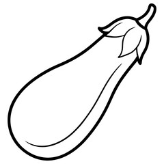 Eggplant out line vector