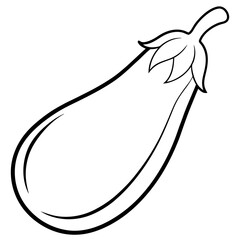 Eggplant out line vector