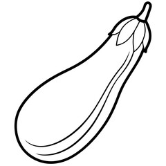 Eggplant out line vector