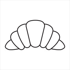 Croisant icon outline vector