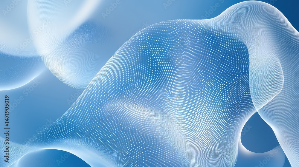 Fototapete abstract blue wave background with gradient and light effects for modern design and presentation wit