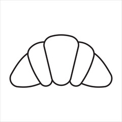 Croisant icon outline vector