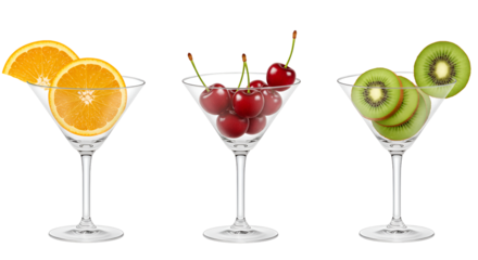 Orange, Cherry & Kiwi Cocktail Cup