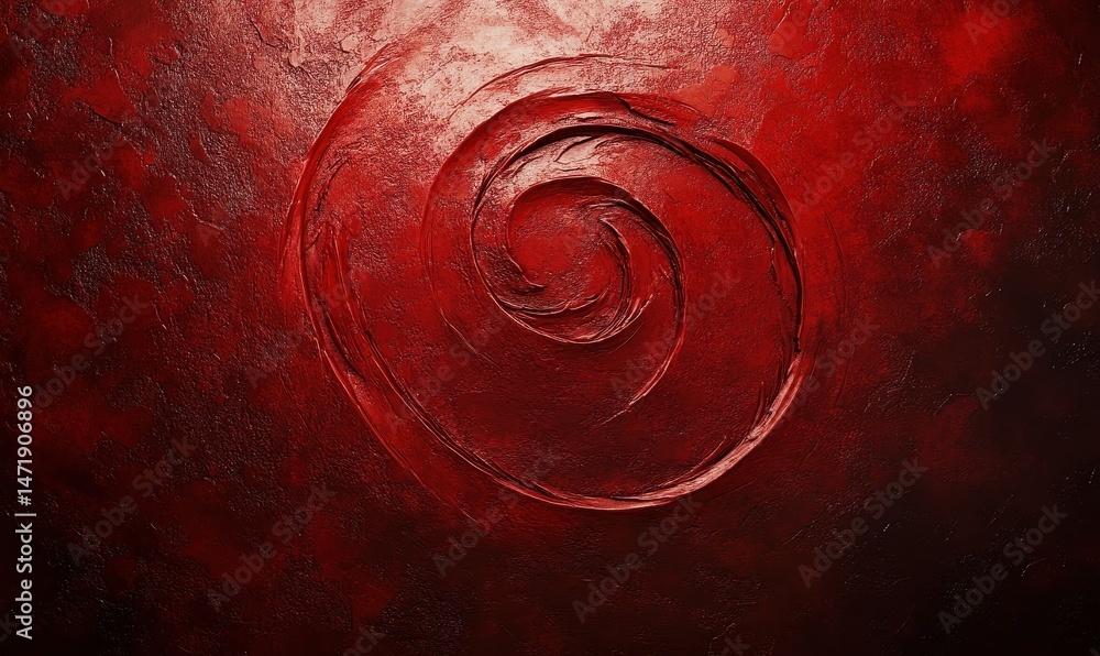 Aufkleber Abstract Red Glitter Spiral Texture Background with Concentric Circle Design and Sparkle Effect for Festive Season and Decoration
