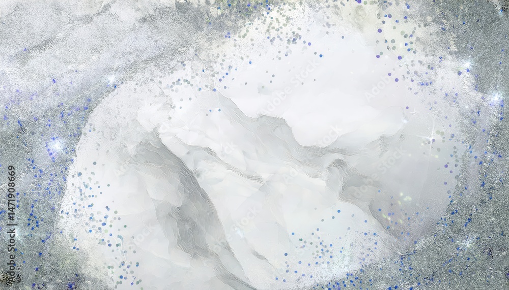 Aufkleber ethereal neural branch over frozen terrain with icy textures and digital snowflakes for abstract branding, web background, or tech print

