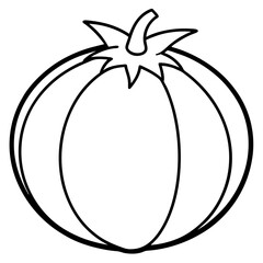 Tomatillo out line vector