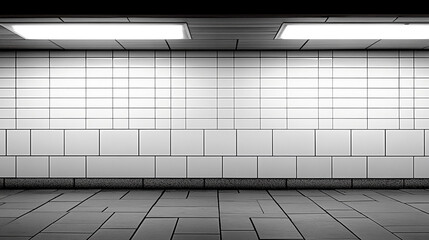 Subway Station Tile Wall  Underground  Public Space  Architectural Detail