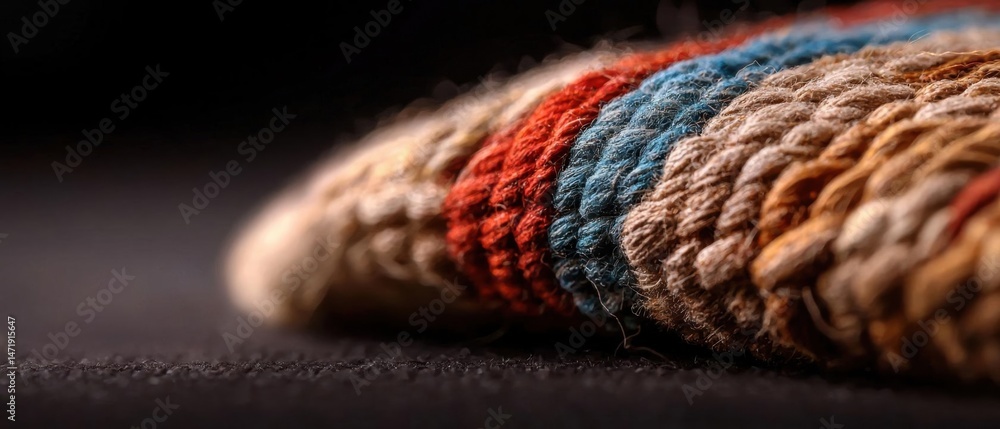 Poster close-up of a piece of fabric with a textured surface. the fabric appears to be made of wool or a si