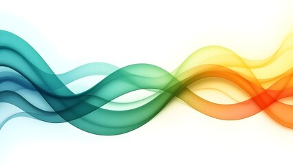 Vibrant wave design with colorful gradients flowing across a blank canvas for creative applications