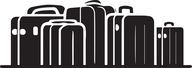 Rimowa Luggage silhouette vector art illustration. Rimowa Luggage vector icon.