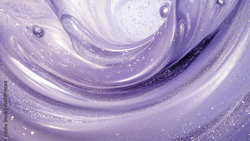 Aufkleber shimmering lavender texture with glitter and iridescent sheen abstract background with swirling patt