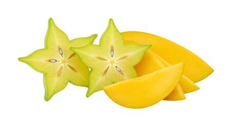 Fototapeta premium Starfruit & Mango Tropical Harmony