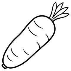 Daikon out line vector 