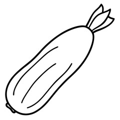 Daikon out line vector 